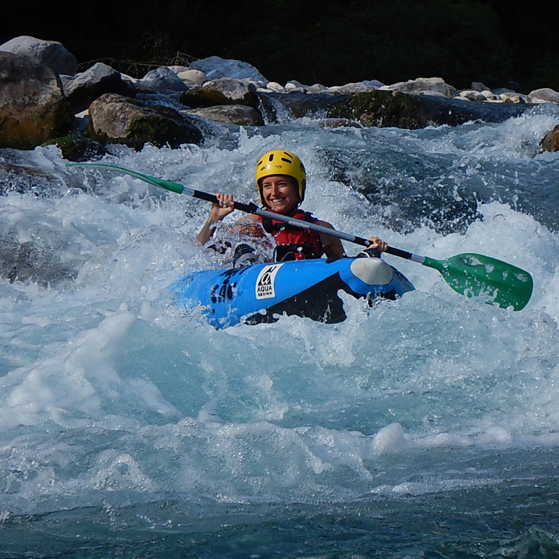 kayak raft en rivière